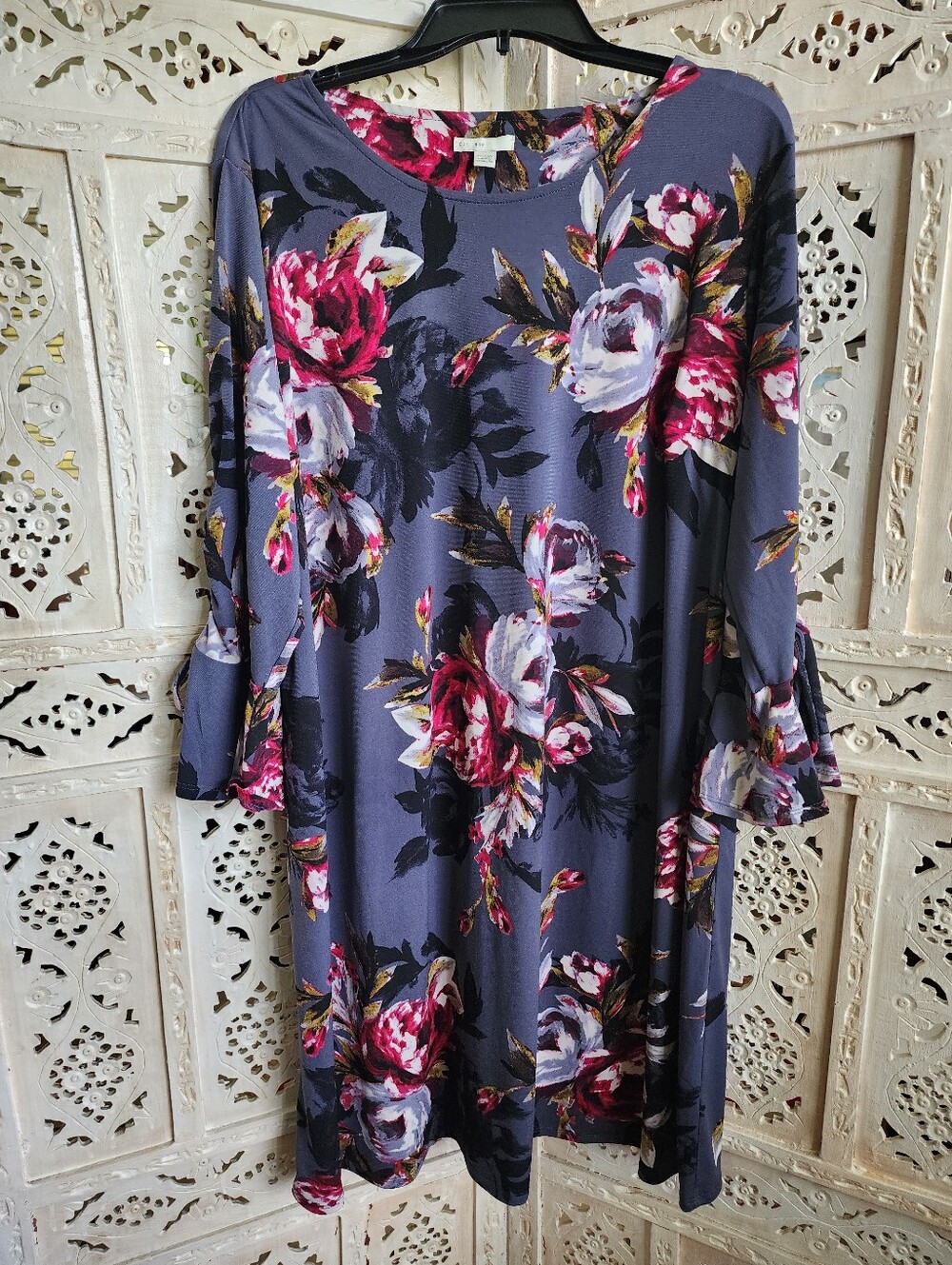 Est. 1946 Floral Long Sleeve Midi Dress- Size 18/20W